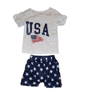 USA Red, White and Blue Short Set 6-12-month Baby Girl (10)